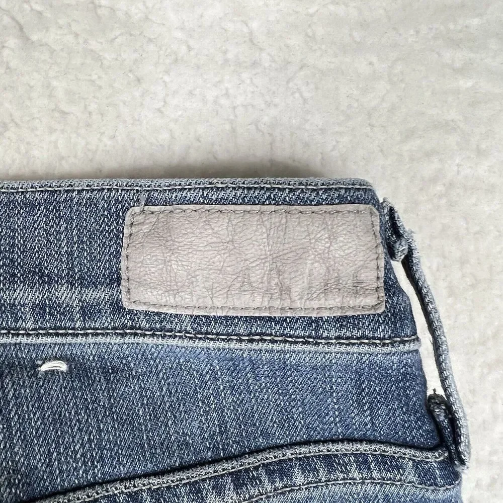 AGOLDE Jeans Womens 27 Blue Medium‎ Wash Sophie Skinny Stretch Distressed Denim
